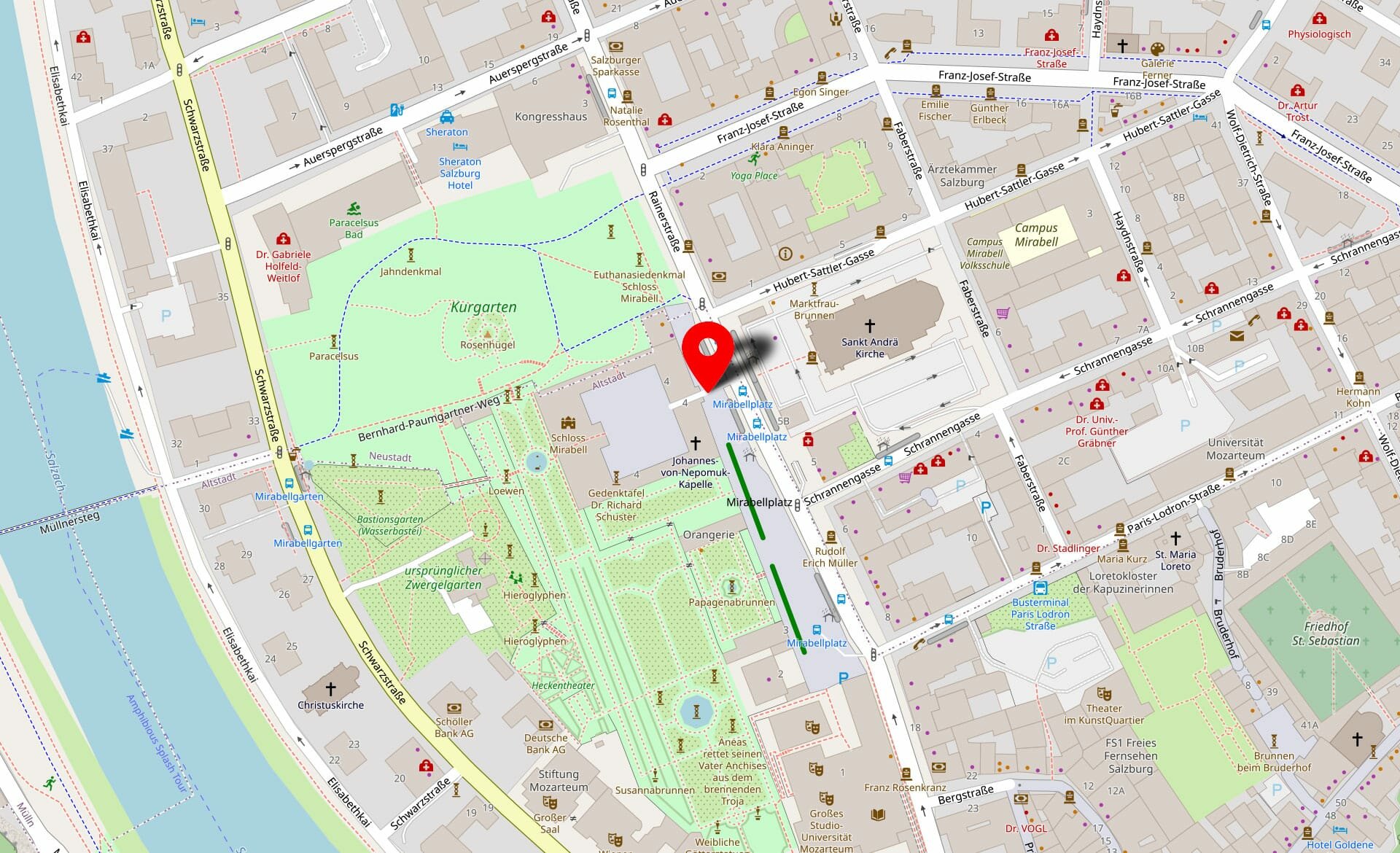Treffpunkt: Haupteingang Schloss Mirabell, Mirabellplatz 4 (gegenüber Andräkirche)